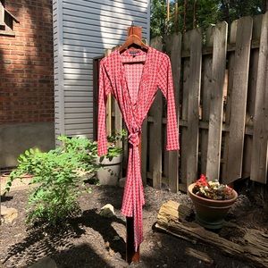 βBanana Republicβ Orange Printed Wrap Dress